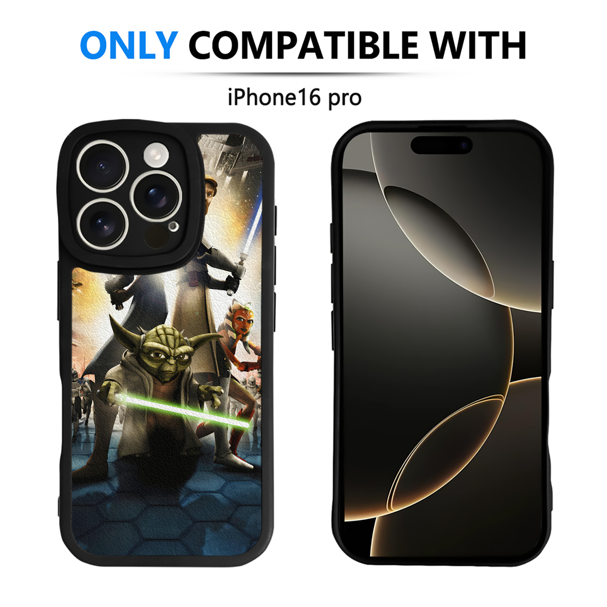 （画像用） スター・ウォーズ Star Wars 【iPhone 16シリーズ対応】シリコンスマホケース（レザー調） 材質：シリコン